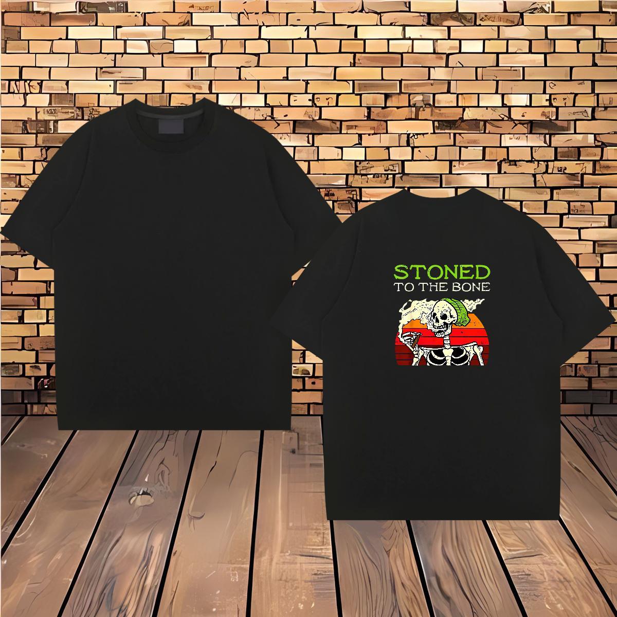 Comfortable T-Shirts 230g 100% Cotton skull Outdoor Custom Printed Short Sleeve Soft Men Tops Tees DIY Customized Clothings