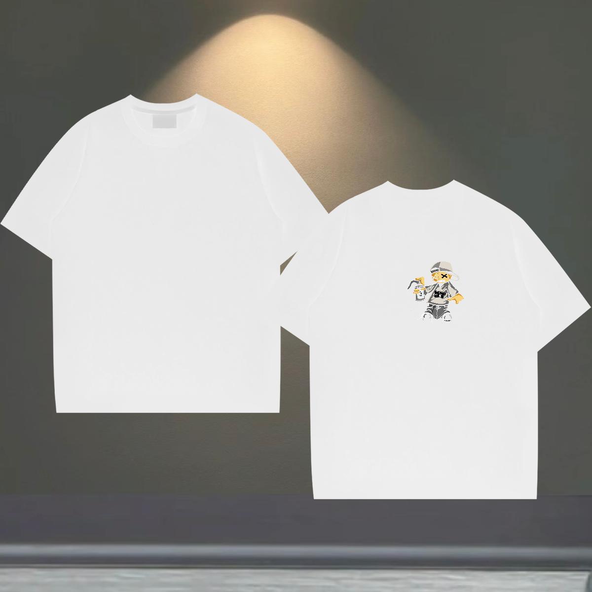 Loose T Shirts Men 230g 100% Cotton portrait Daily Outfit Customized Breathable Crew Neck Mens Tshirts New Tee Shirt
