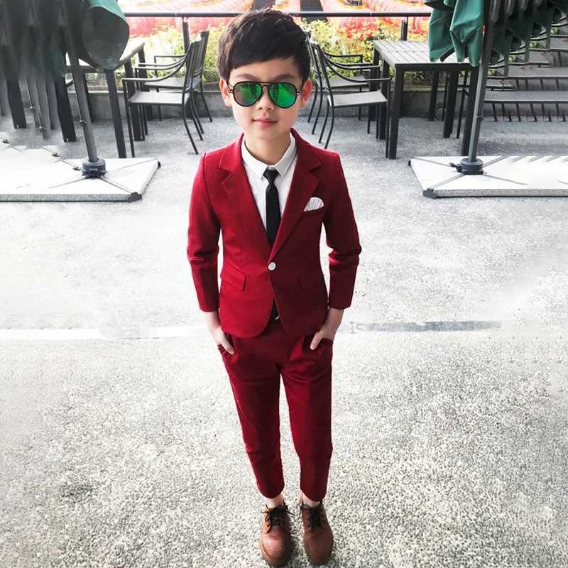 2024 Spring Formal Boys Party Dress Childrens Wedding Dress Elegant Preschool School Uniform Evening Dress Baby Baptist Dress W240823