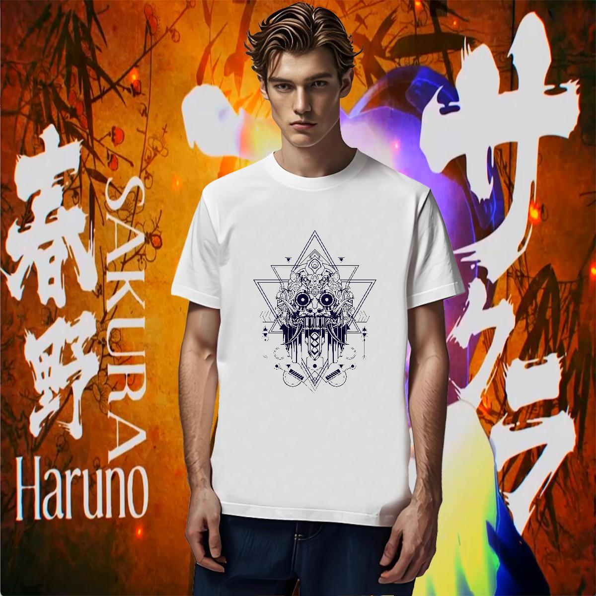 Comfortable Mens T Shirts 230g 100% Cotton eye of the devil Daily Outfit Black White Breathable Short Sleeve Men Tops Tees Stylist Tee Shirt