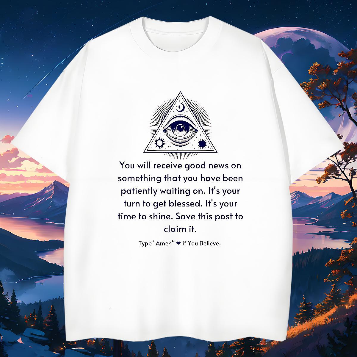 Wholesale T Shirt For Man 230g Pure Cotton eye of the devil Daily Wear DIY Logo Oversized Crew Neck Breathable Couples T Shirts Custom Tees Shirts