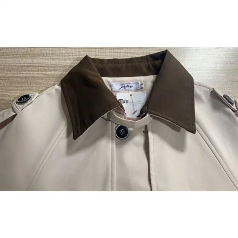 Spring Autumn High-grade Women Mid-length Over The Knee Relaxed Leisure Simple Slim Solid Color Trench Coat 240822