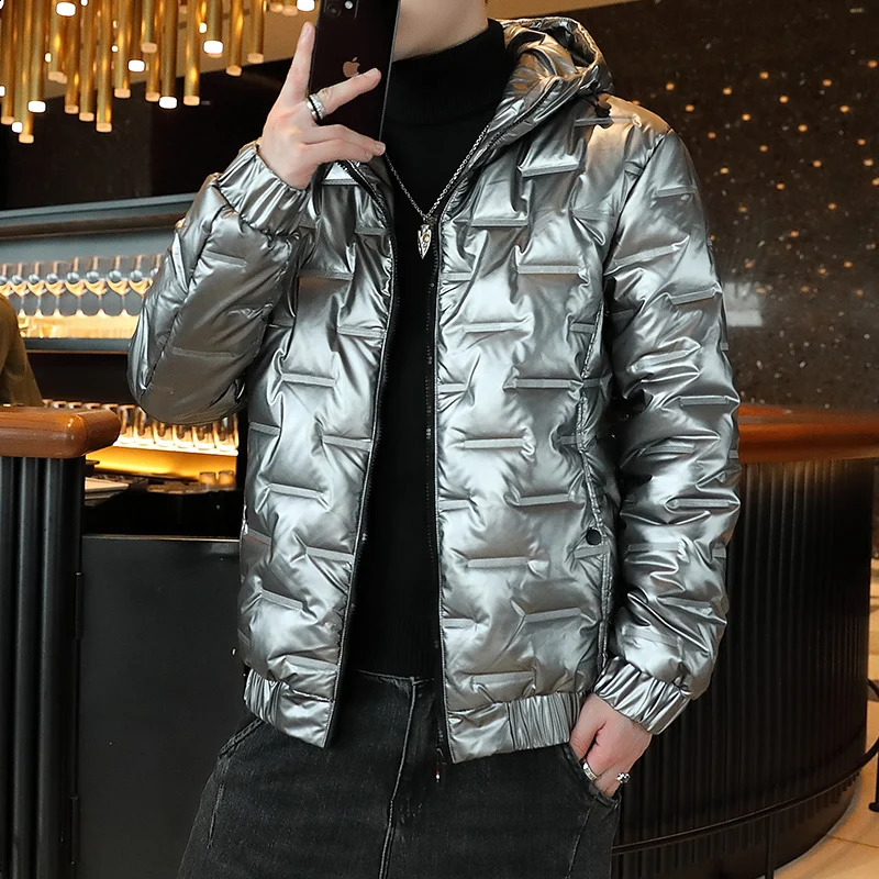Winter jacket bright Parka thick warm mens coat clothing 240822