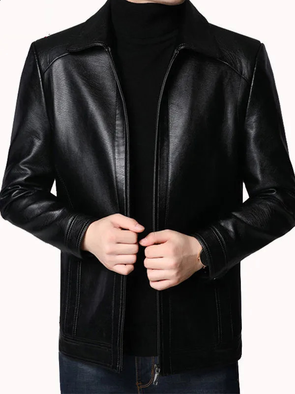 Men Leather Suit Jacket Men Slim Fit Blazer Coat Men Fashion Leather Jacket Streetwear Casual Blazer Jacket Male Outerwear 240822