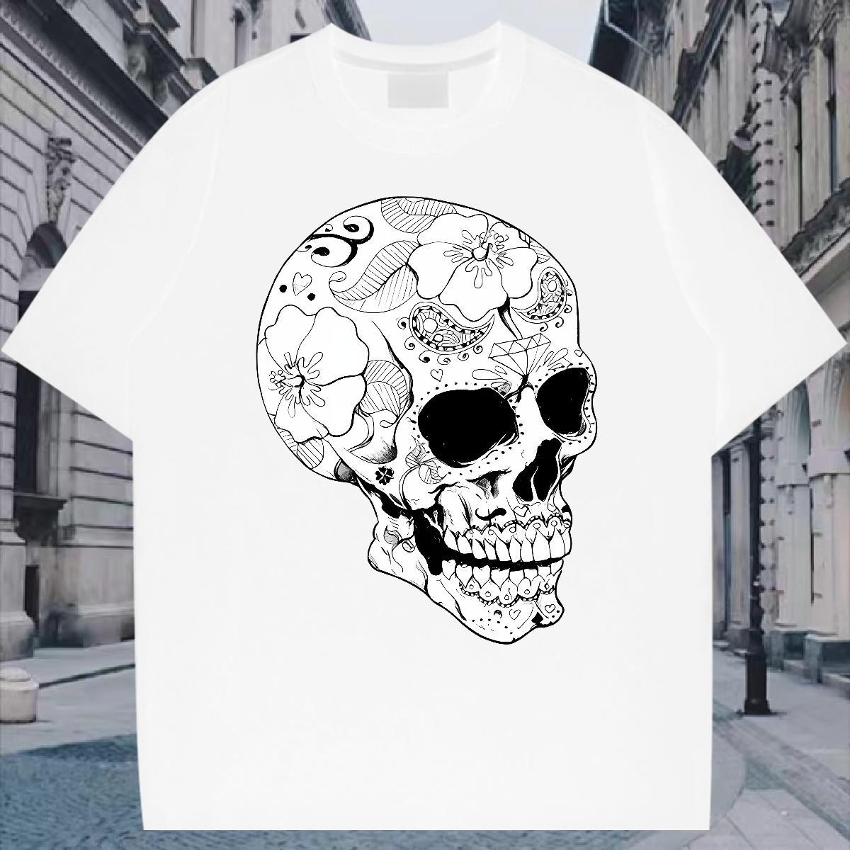 Classic Mens T Shirts 230g 100% Cotton monster Sports Casual Oversized 4XL Breathable Soft Men Tshirts Designer Tops