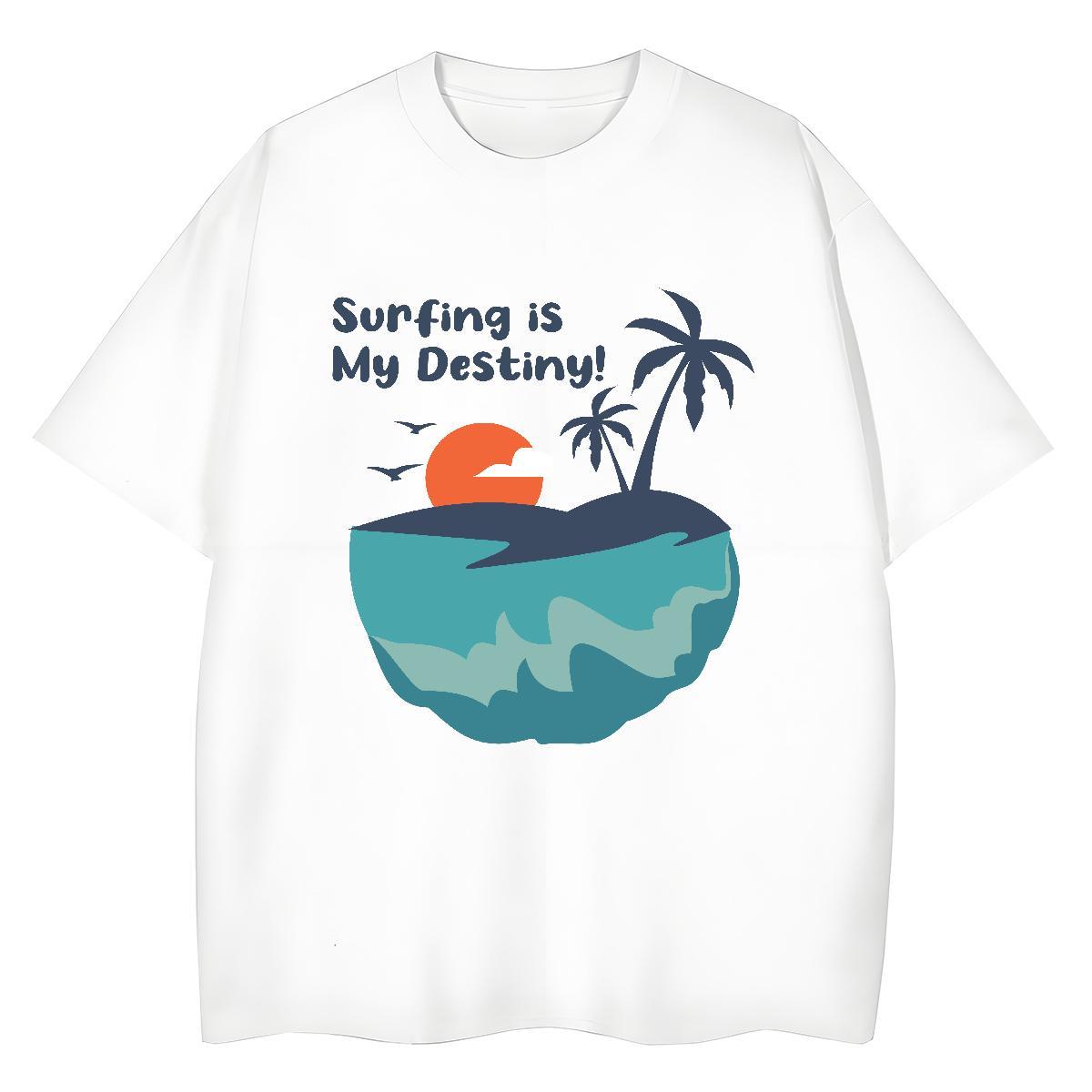 Female Women Tshirts 100% Cotton 230g beach Casual Daily Wear Woman T Shirts Crew Neck Breathable Custom Print Oversized Tees