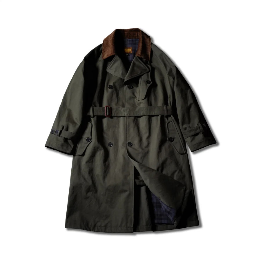 Mens WW2 British Army Dispatch Riders Coat Military Style Windbreaker 240822
