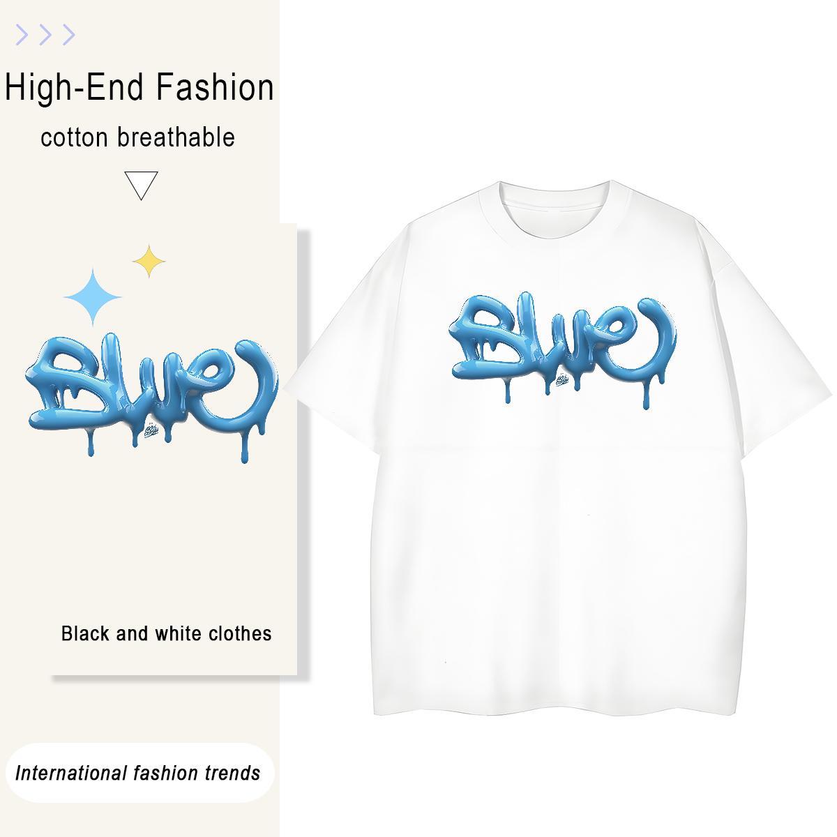 Soft Womens Tshirts 230g 100% Cotton letter Street T-Shirts O-Neck Short Sleeve Plus Size Custom Clothes