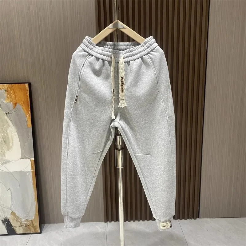 Autumn/Winter Fashion Trend Harlan Elastic Waist Drawstring Loose Versatile Slim and Handsome Sports Casual Mens Pants 240823