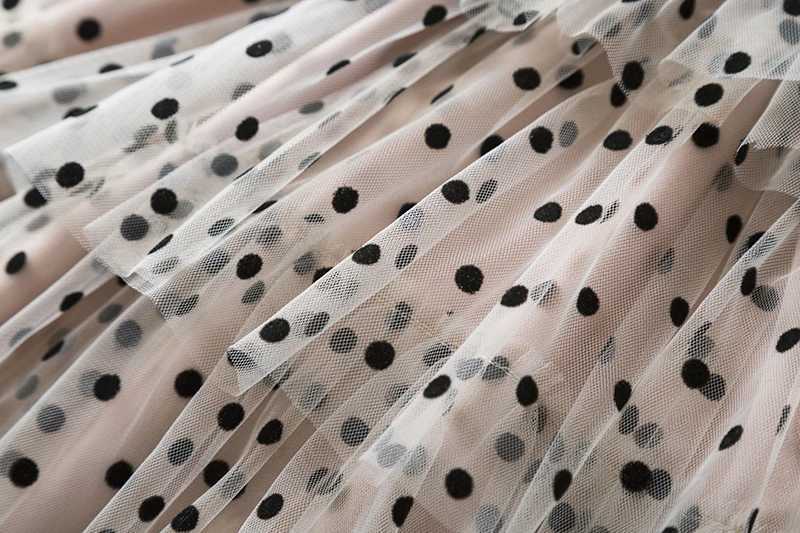 Polka polka dot summer dress 2024 little girl flight sleeve clothing mesh casual layered dress childrens birthday princess dress 1-6 years old W240823