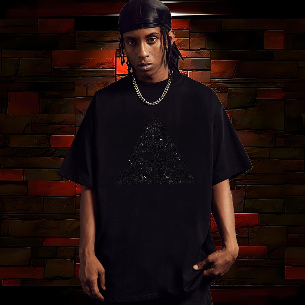 High Quality Men T Shirts 230g 100% Cotton eye of the devil Hip Hop Street Custom Big Size Short Sleeve Soft Men Tops Tees Customized Tshirts