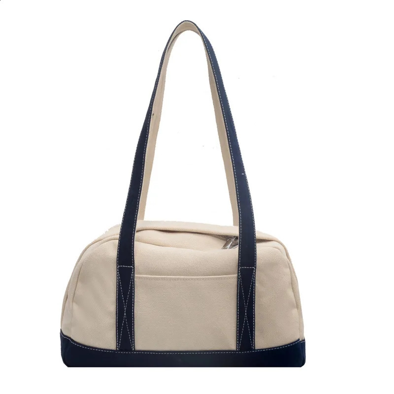 Japan Style Women Tote Bag Large Capacity Patchwork Female Canvas Single Shoulder Bag Casual Simple All-Matched Handbag 240822