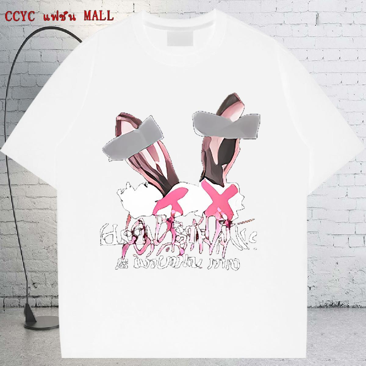 Unisex Unisex Tshirts 100% Cotton 230g letter Hip Hop Street T shirt Breathable Soft Cartoon Floral Printing Tees Shirts