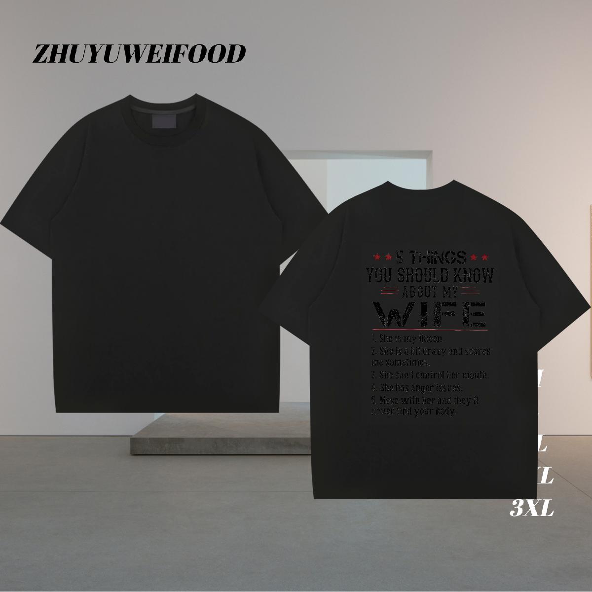 Comfortable T-Shirts 230g 100% Cotton letter Anime Printing Street Asian Size Crew Neck Tshirts Fashion New Top Tees