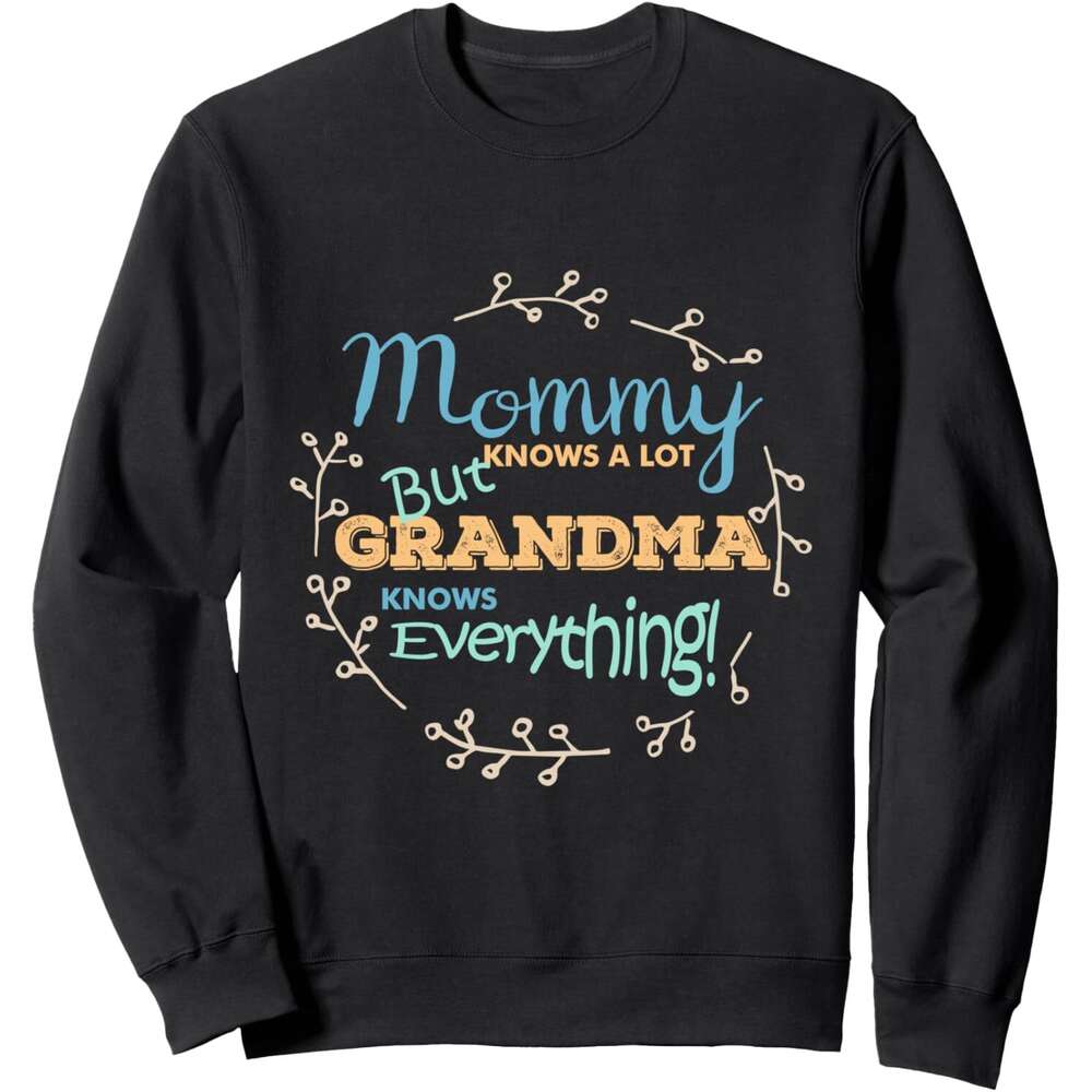Long Sleeve Shirts for Men sweatshirt Grandma Knows Everything Funny Cute Grandmother Gift Sweatshirt T shirt Tee Streetwear Casual tops clothes
