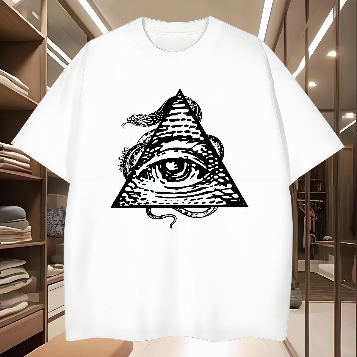 Designer T shirt 230g 100% Cotton eye of the devil Hip Hop Street Plus Size Cartoon Crew Neck Breathable Mens Tshirts Fashion Design Polos