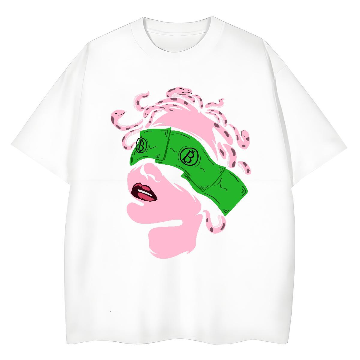 Popular Couples T Shirts 100% Cotton 230g painting Casual Beach T-Shirts for Women Breathable DIY Printed Clothes