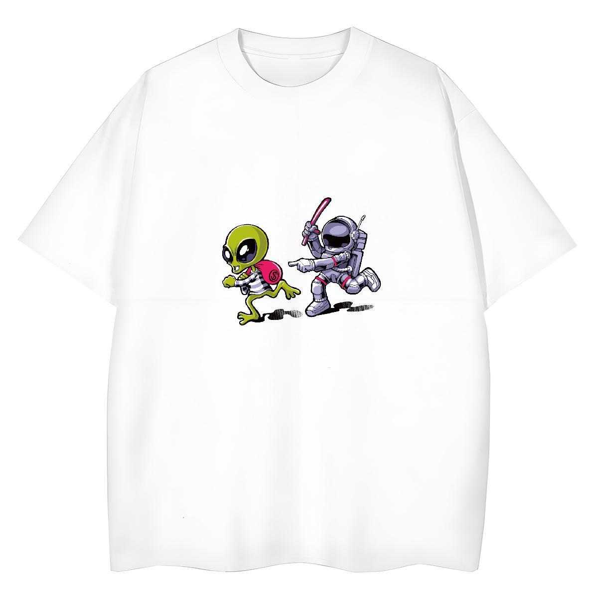 Comfortable Couples T Shirts 100% Cotton 230g universe Home Outdoor T Shirt For Woman O Neck Short Sleeves Custom Printed Tshirts