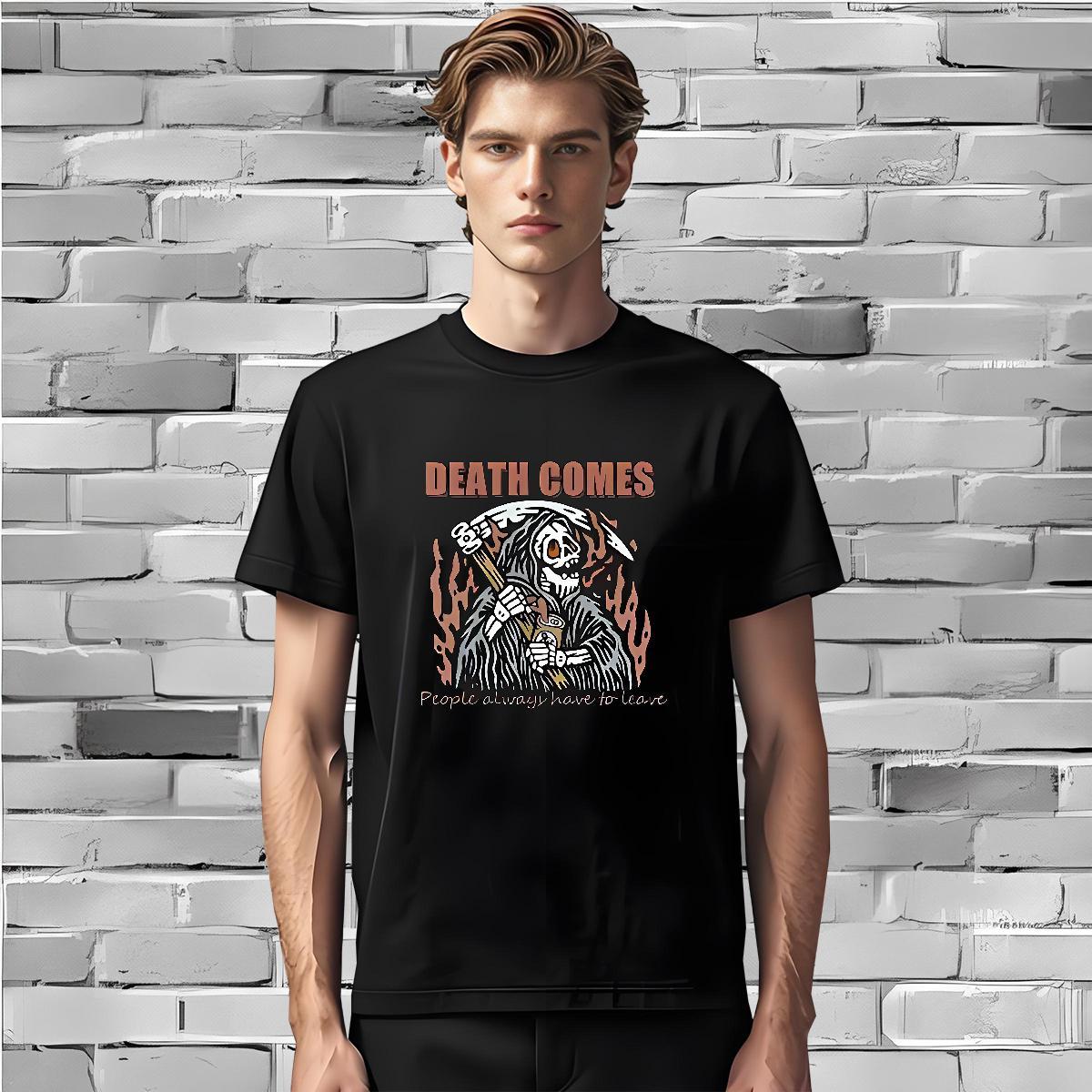 TOP Quality T-Shirts for Men 100% Cotton 230g skull Street Floral Print Breathable Soft Tshirt for Man Woman Stylist Wear