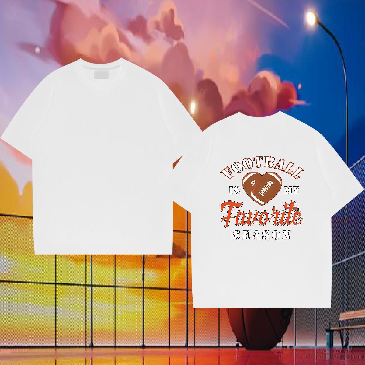 Wholesale Men T Shirts 230g Pure Cotton rugby Daily Wear Custom Print Plus Size Crew Neck Men Tees DIY Customized Tops Shirt