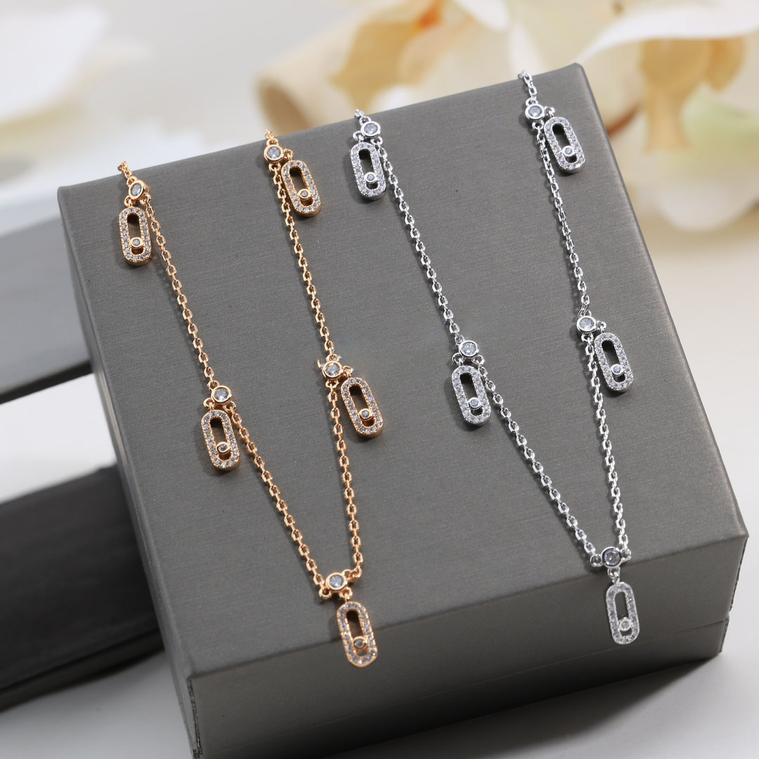 new 18k gold 925 silver plated necklaces ring necklace for women teen girls trendy set chain bracelet fashion Party Mother Engagement Jewelry gifts ladies