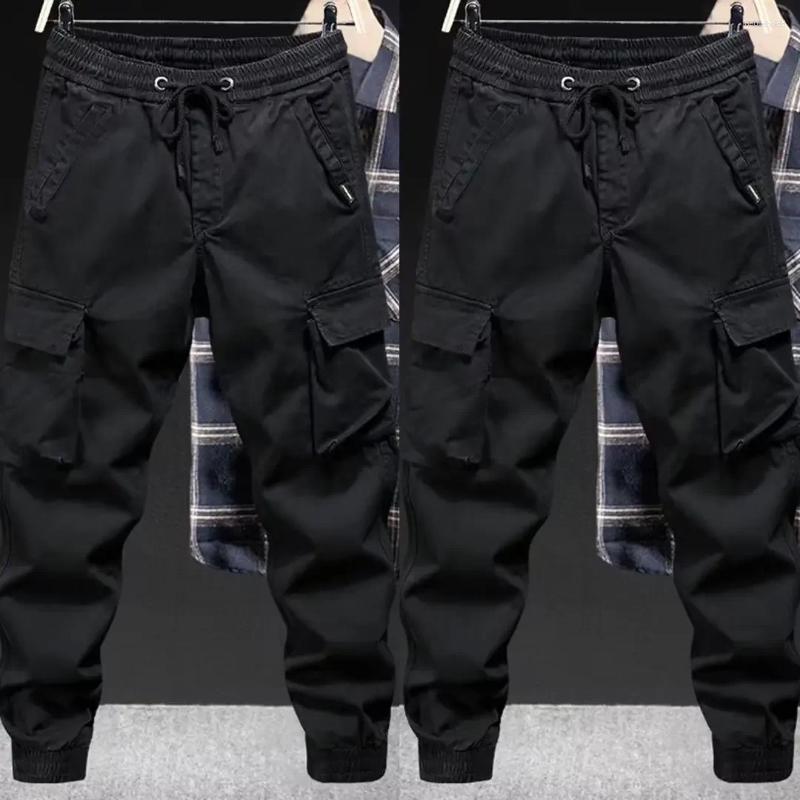 Men's Pants Trendy Brand Casual Cargo Loose Fit Solid Color American Style For Spring Autumn Z260315