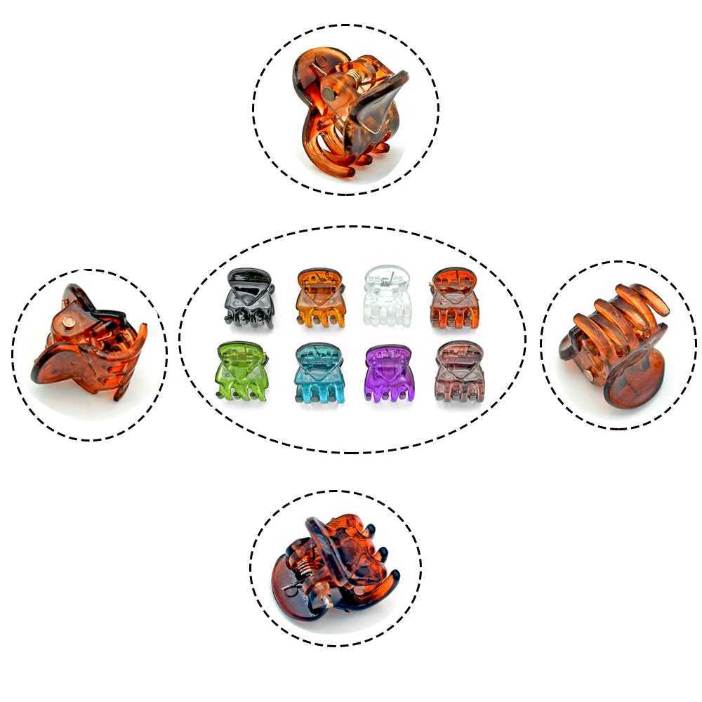 50 mini hair clips of 1.5cm suitable for girls hair accessories fashionable plastic mini claw clips hair clips headband gifts W240822