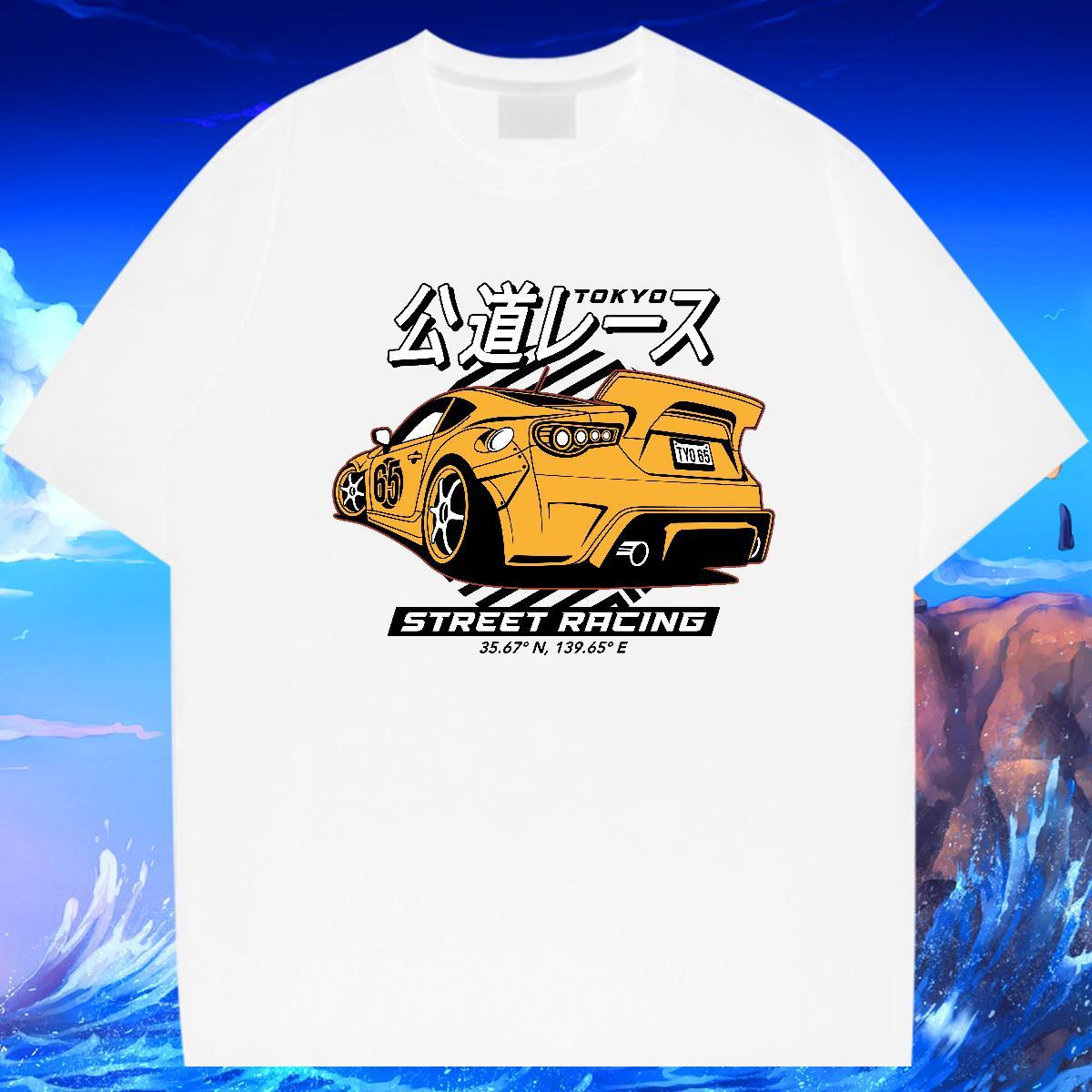 Comfortable Men T Shirts 230g 100% Cotton car Sports Casual Custom Printed Breathable Crew Neck Tshirts DIY Customized Tees Shirts