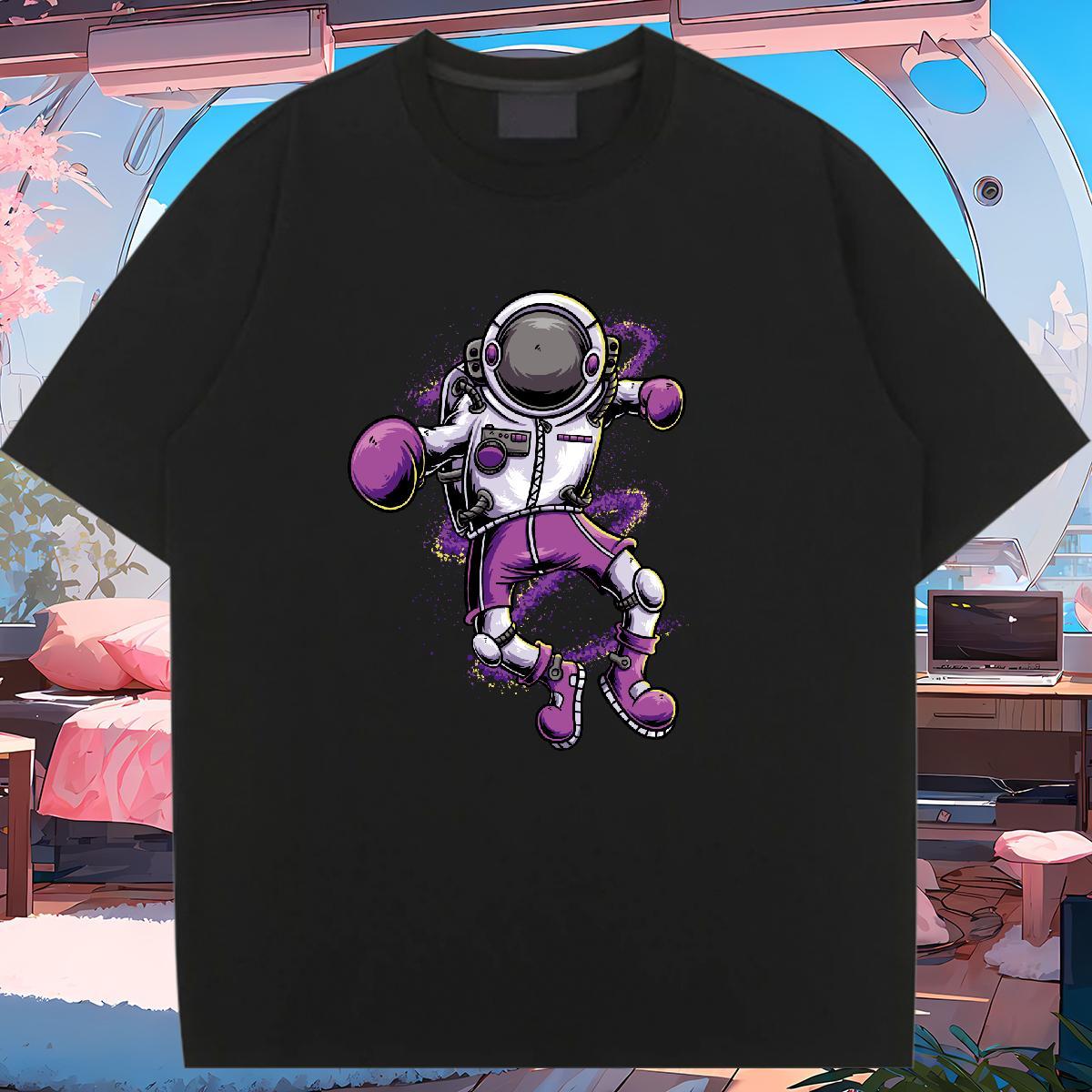 Wholesale Womens Tshirts 100% Cotton 230g universe Spring Summer T Shirts Women Short sleeve Soft Custom Cartoon Tops Shirt
