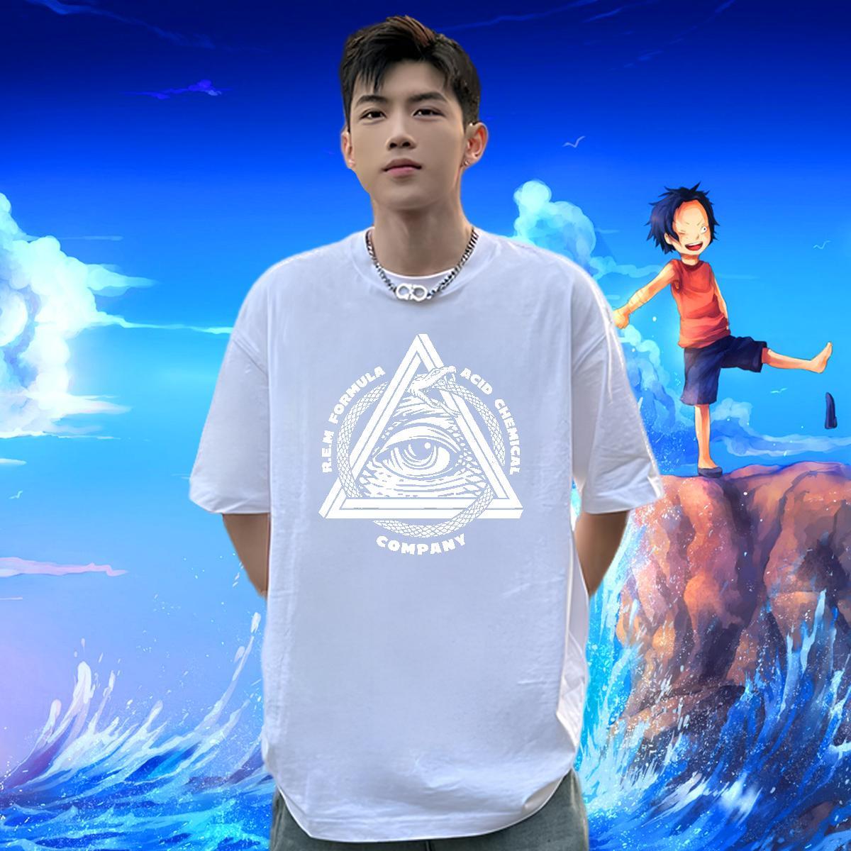 Soft Men T Shirts 230g 100% Cotton eye of the devil Summer Casual DIY Logo Oversized Breathable Mens Tshirts Classic Tee Shirt