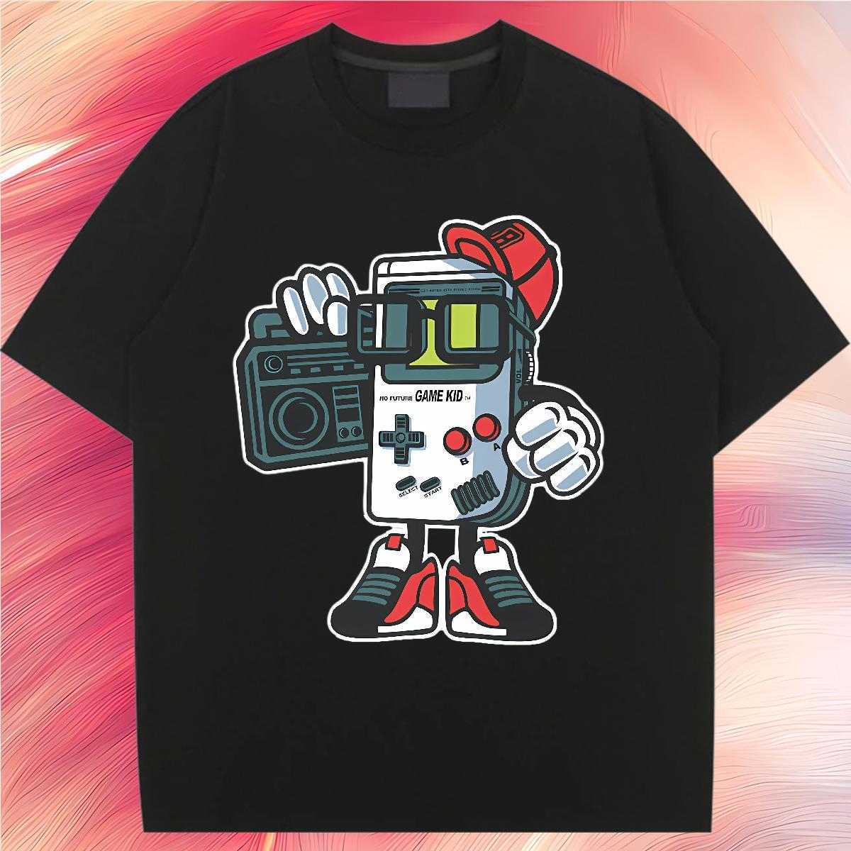 Unisex Women Tees 230g Pure Cotton play games Sports Street Wear T Shirts Women Breathable Short Sleeve Oversized L-4XL Top Tees