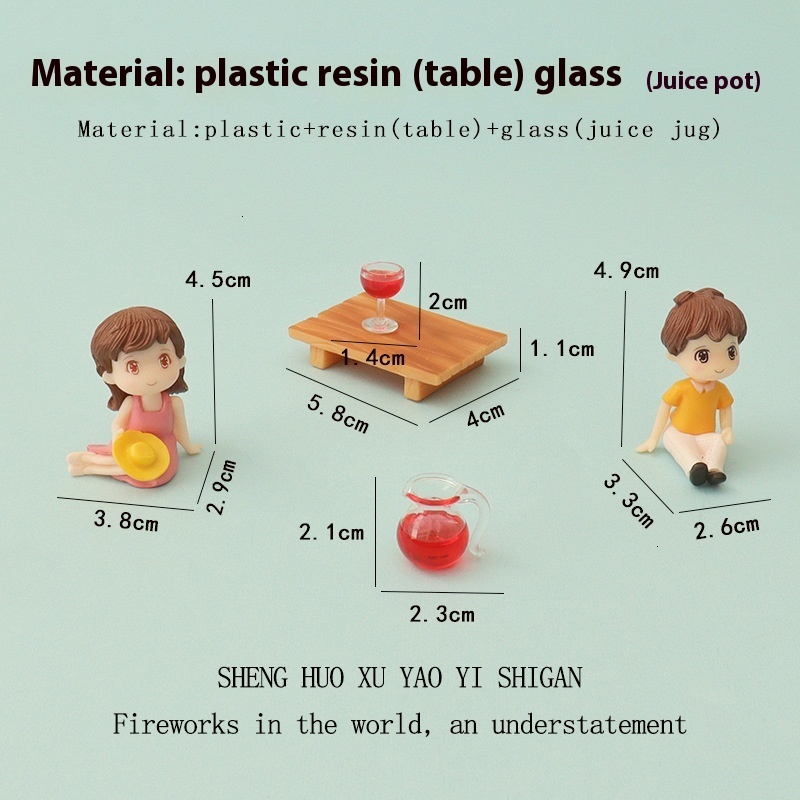 Cute Childhood Dreamhouse Accessories Tiny Dining Table and Beverage Collection