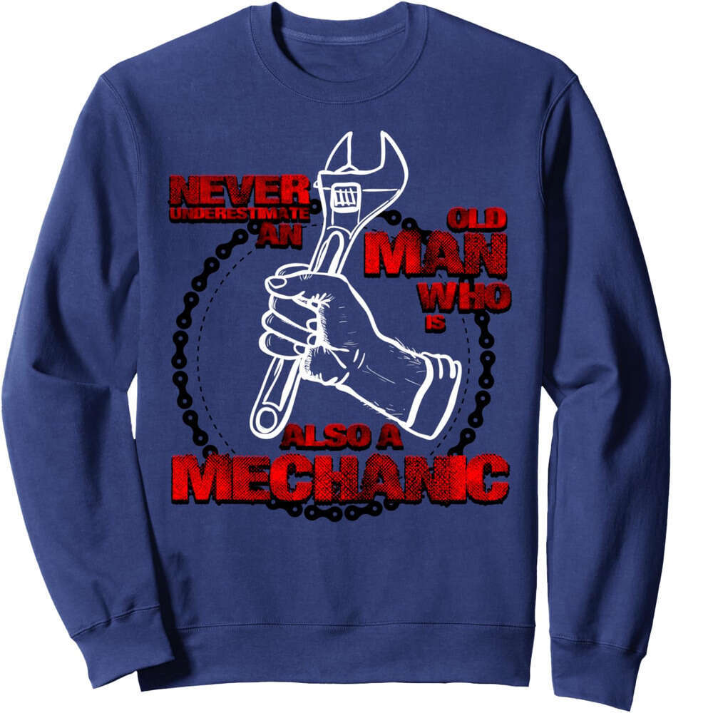 Long Sleeve Shirts for Men sweatshirt Never Underestimate An Old Man - nic Funny Gift Sweatshirt T shirt Tee Streetwear Casual tops clothes