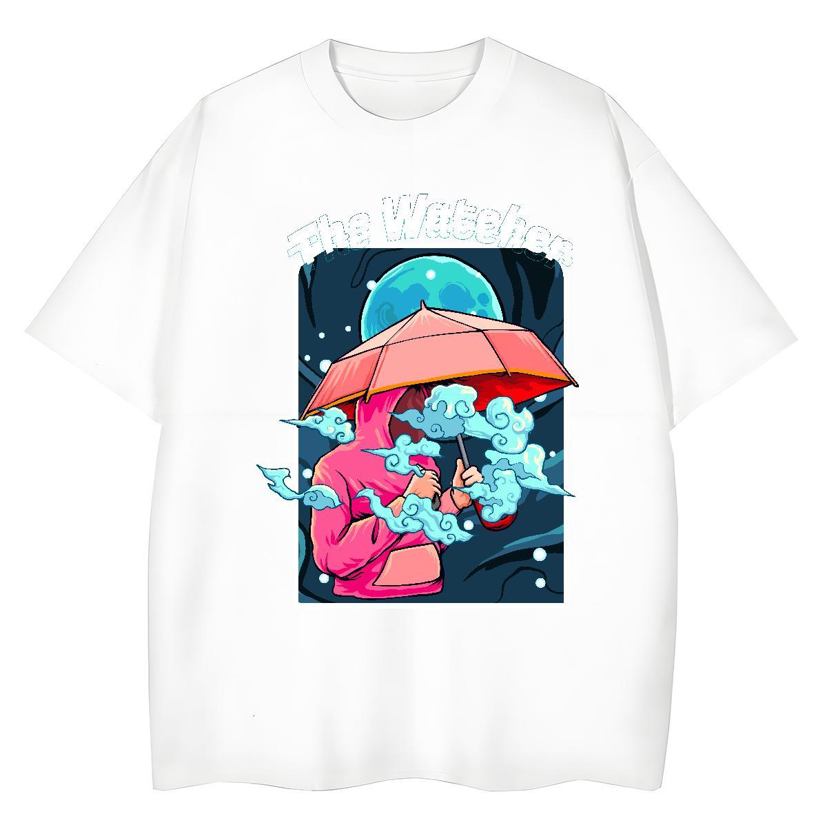 Unisex Womens Tshirts 230g Pure Cotton painting Daily Wear T Shirts Women O-Neck Short Sleeve Custom Print Oversized Tops Tees