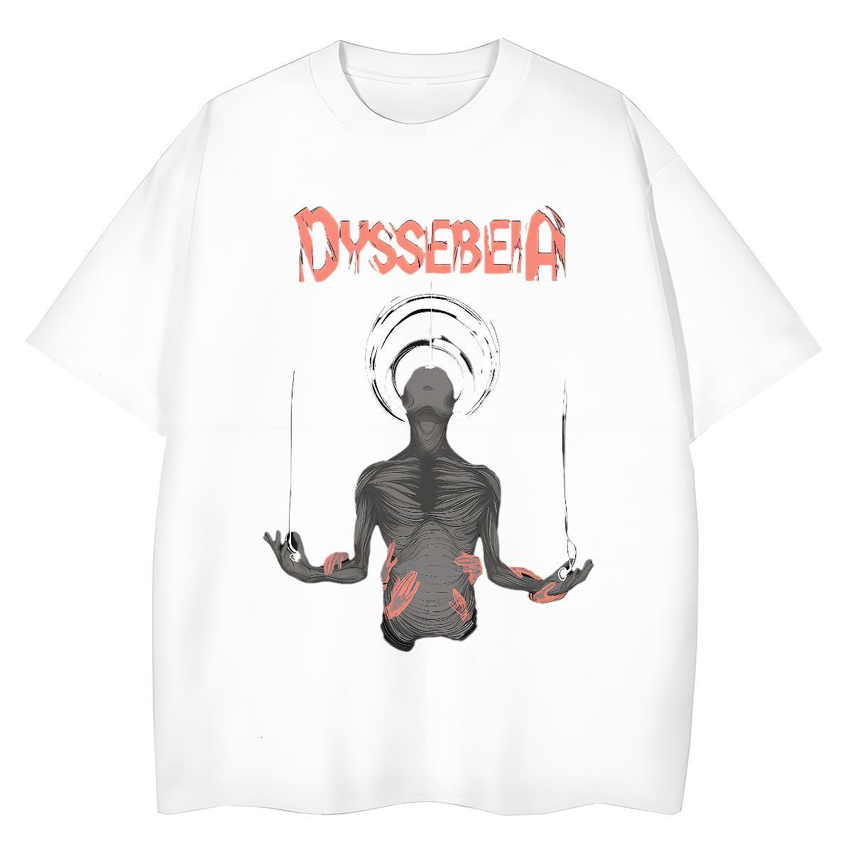 5A Women Tshirts 230g 100% Cotton scare Street Casual T Shirts Women Breathable Crew Neck White Plus Size Tops