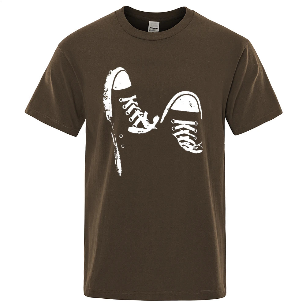 selling 100% pure cotton casual short sleeved ice skates mens summer breathable clothing Oneck oversized unisex 240822