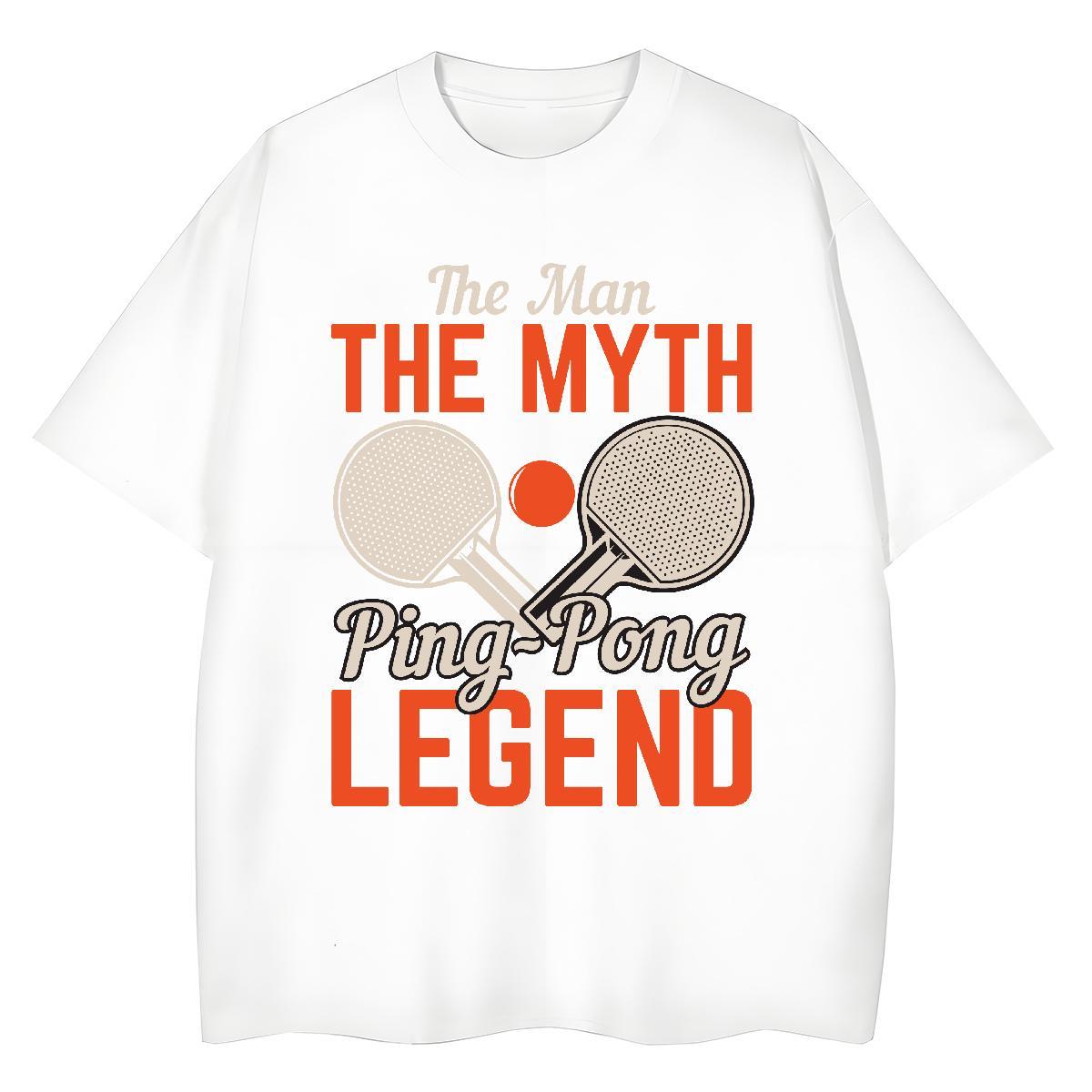 Wholesale Tshirt for Man Woman 230g Pure Cotton PING PONG Spring Summer T shirt Short sleeve Soft DIY Logo Top Tees