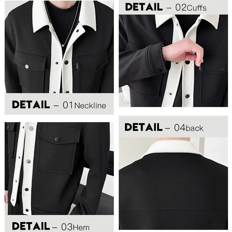 Autumn Cargo Jacket Men Korean Streetwear Fashion Loose Casual Vintage Ccoat Spring Jacket Outerwear 240822