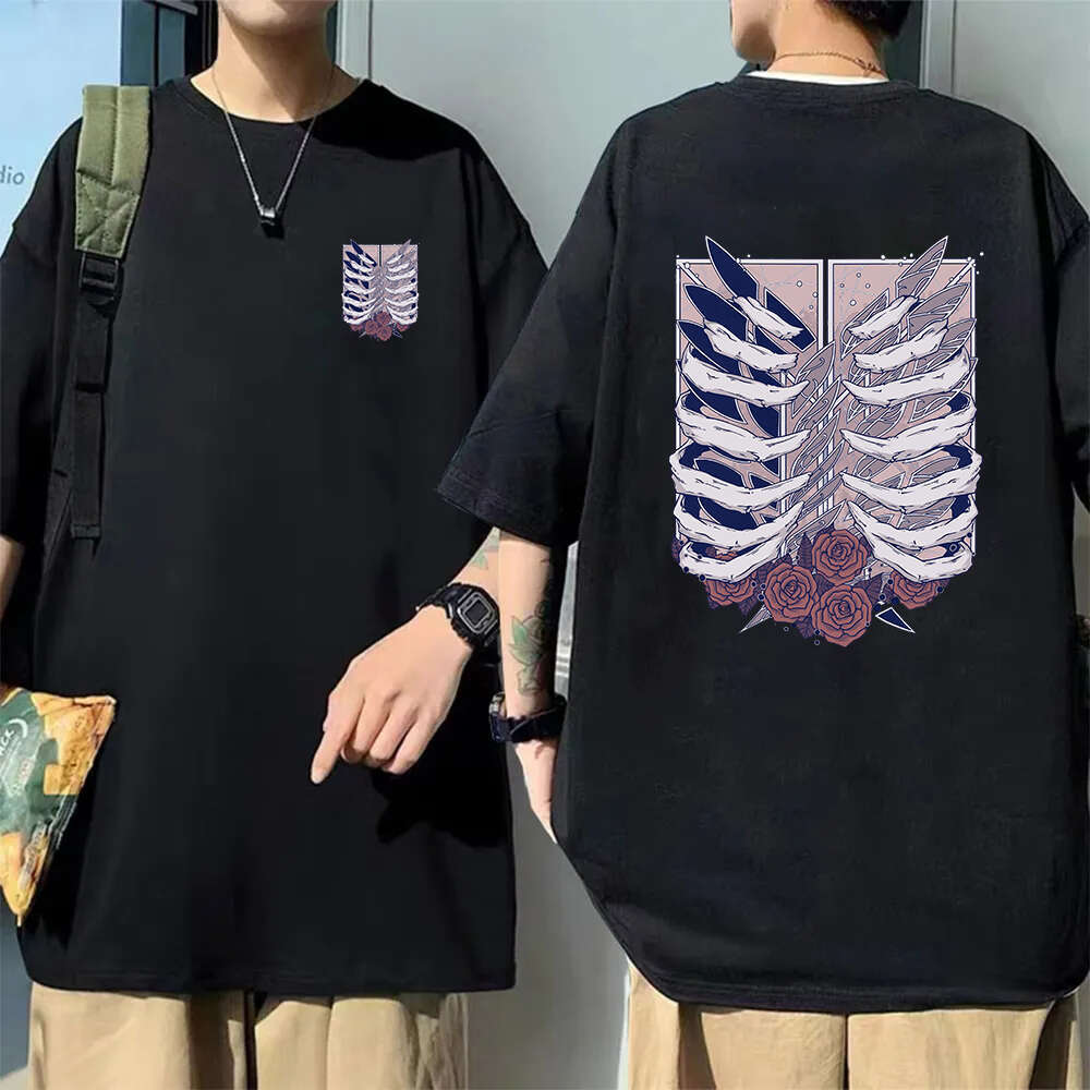 Japanese anime Cosplay Shield Haruku Men T-shirt O-Neck Cotton T Shirt Fashion Casual Clothing Loose Oversized Jersey Tees