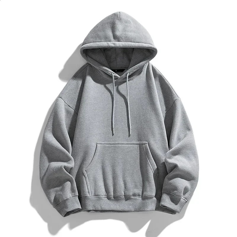 Autumn Versatile Stir Fried Rose Solid Color Cotton Wide Edition Hoodie 240823