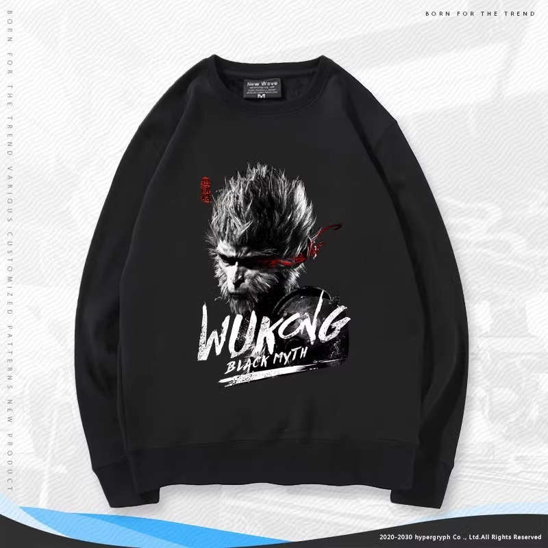 Game Black Myth Wukong Chi Sky Holy Peripheral Clothing Hoodie Hoodie Men and Women Loose Tops Cos Coats