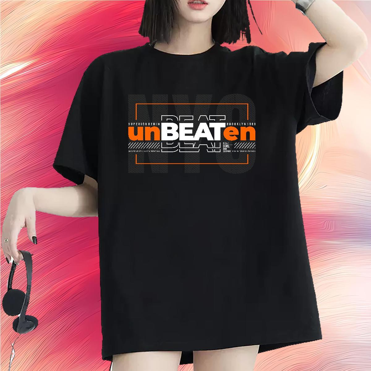Free Shipping Woman Tshirt 230g Cotton unbeaten Casual Sport Woman T Shirts Round Neck Short Sleeve Oversized L-4XL Tees