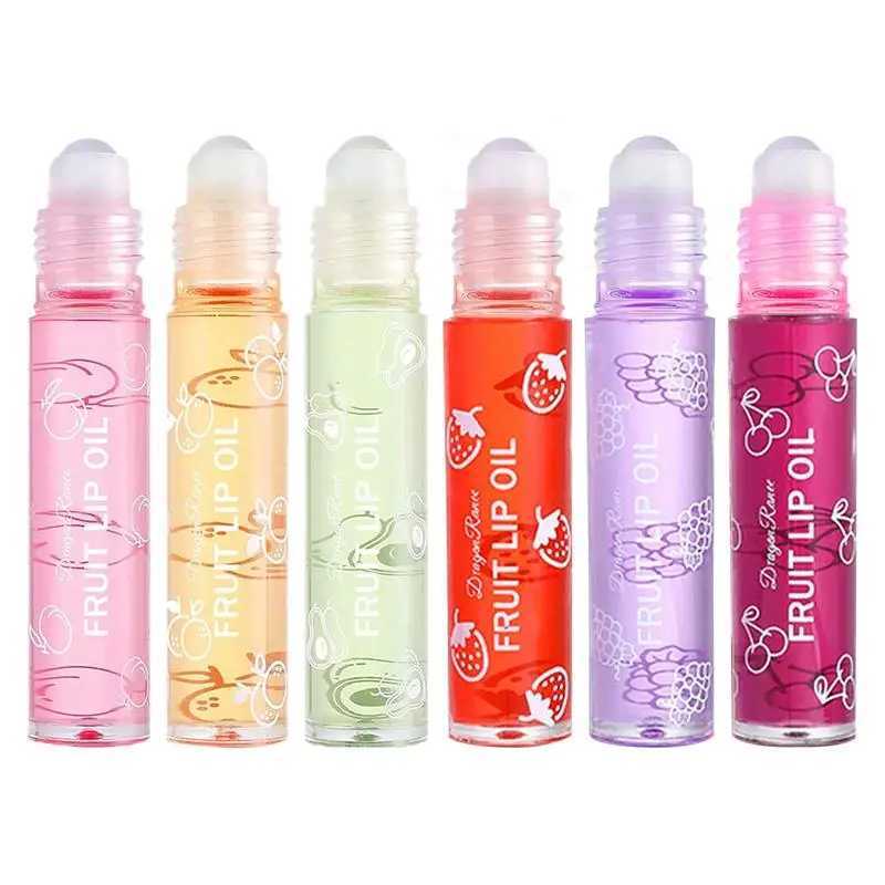 Transparent moisturizing lip gloss Fruit roll lipstick Lip makeup gloss oil primer moisturizing transparent lip oil lasting cosmetics W241101