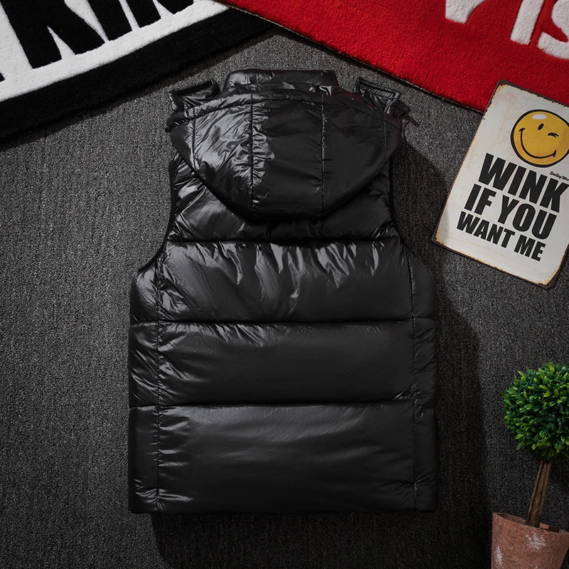 Mens winter windproof sleeveless jacket Parkas womens mens casual thick warm detachable vest 240822