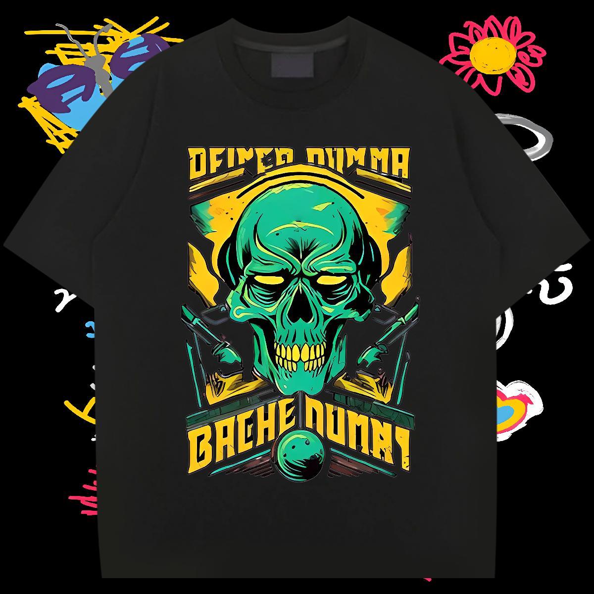 Loose Fit T-Shirts 100% Cotton 230g skull Sport Custom Print Plus Size Breathable Short Sleeve Men Tees Fashion New Polos