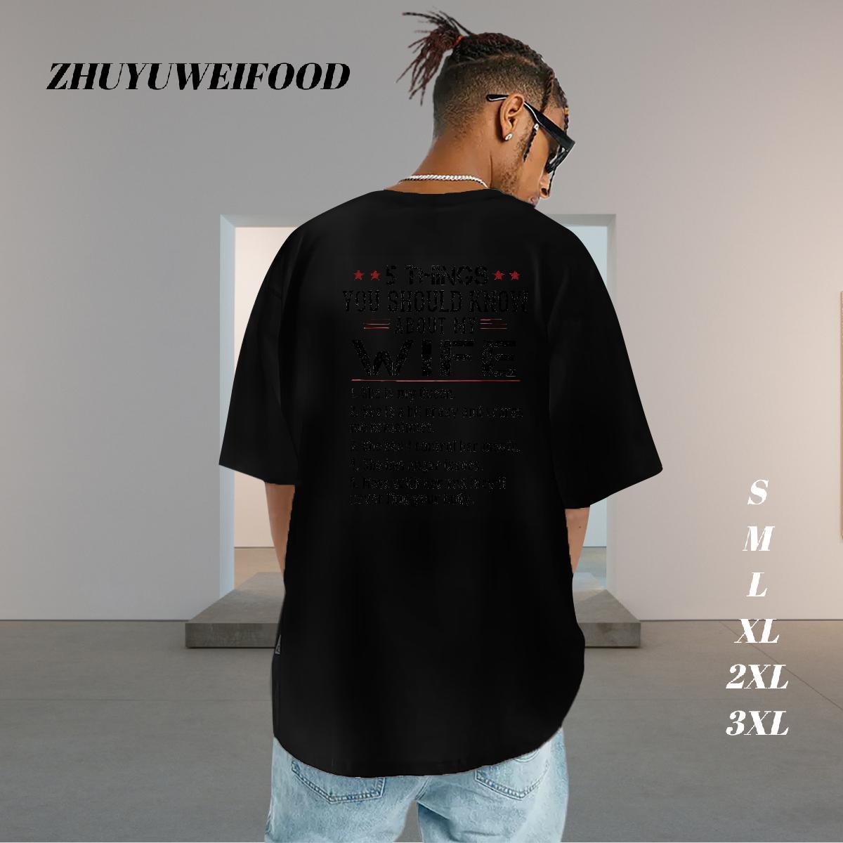 Comfortable T-Shirts 230g 100% Cotton letter Anime Printing Street Asian Size Crew Neck Tshirts Fashion New Top Tees