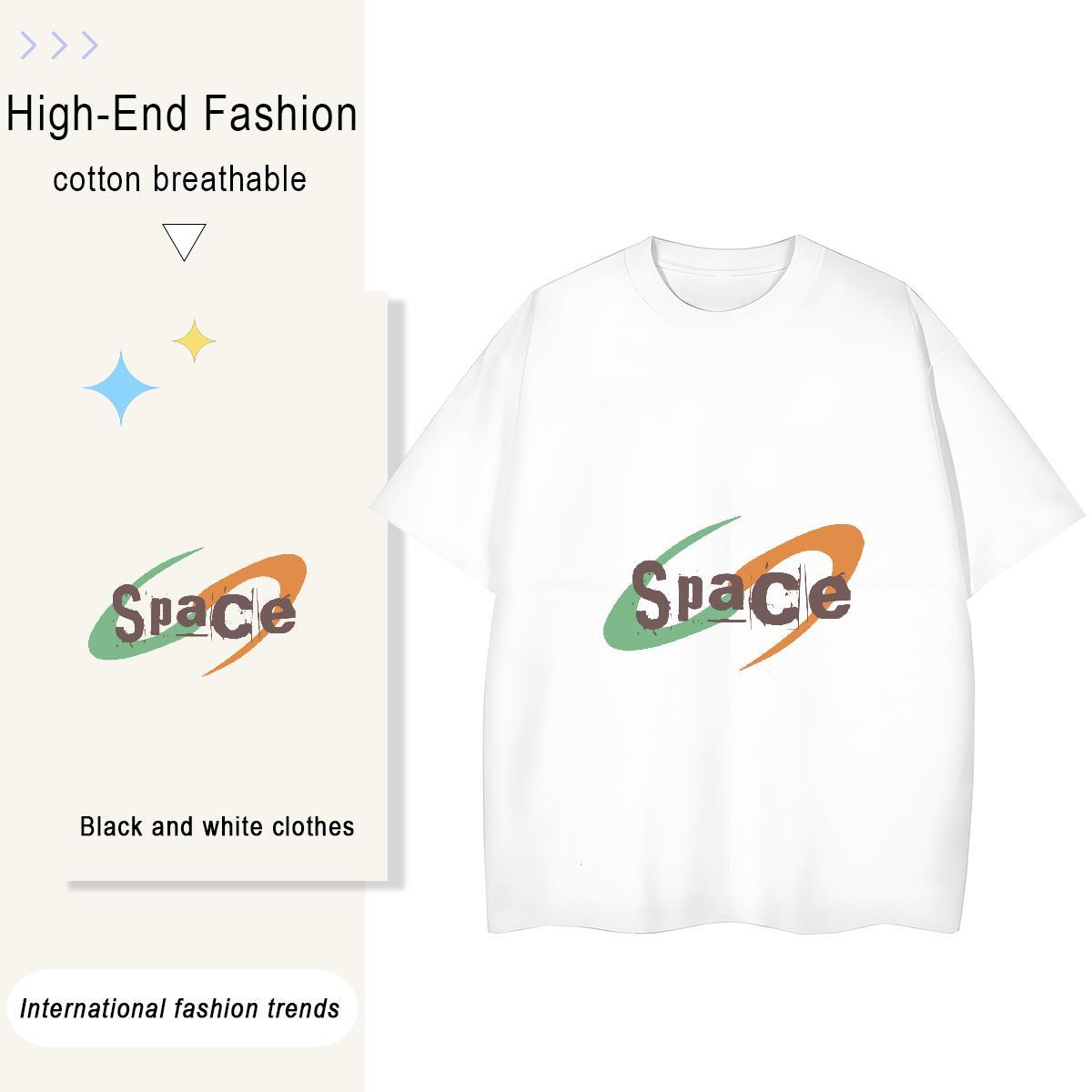 5A Tshirt for Man Woman 230g 100% Cotton letter Casual Sport Woman T Shirts Crew Neck Custom Printing Tops