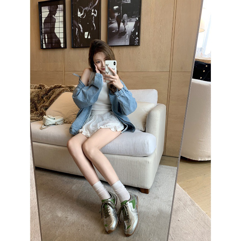 Ddmysports Cowhide Version Of Su Yinyin S Bowling Maillard Lace Up Sports And Leisure Training Shoes Women Forrest Gump OUTDOOR