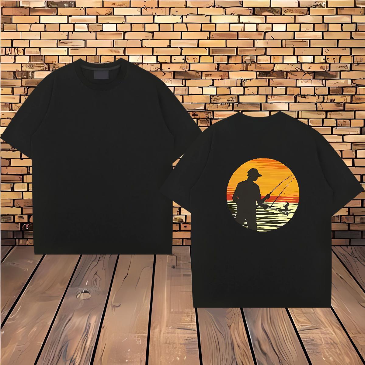 High Quality T-Shirts 230g Pure Cotton character Casual Beach DIY Breathable Short Sleeve Mens Tshirts Factory Direct Polos