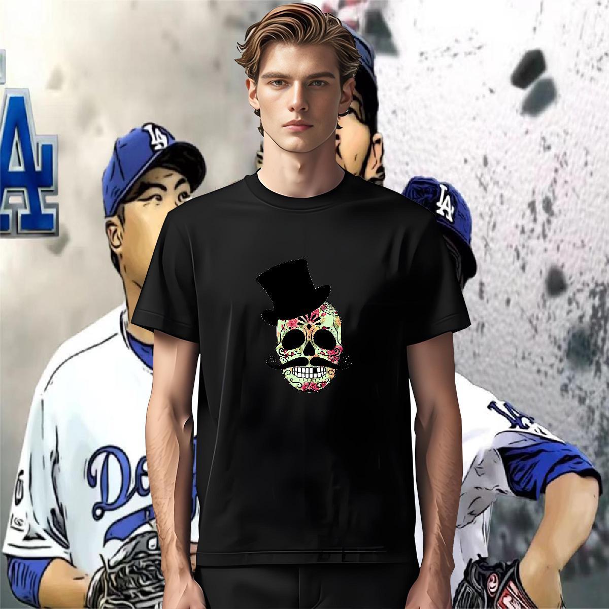 Designer T shirt 230g Pure Cotton skull Street wear Hip Hop Anime O-Neck Short Sleeve Couples T Shirts New Designer Polos